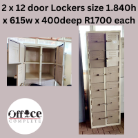 A14 - 2 x 12 door Lockers size 1.84h x 615w x 400 deep R1700.00 each